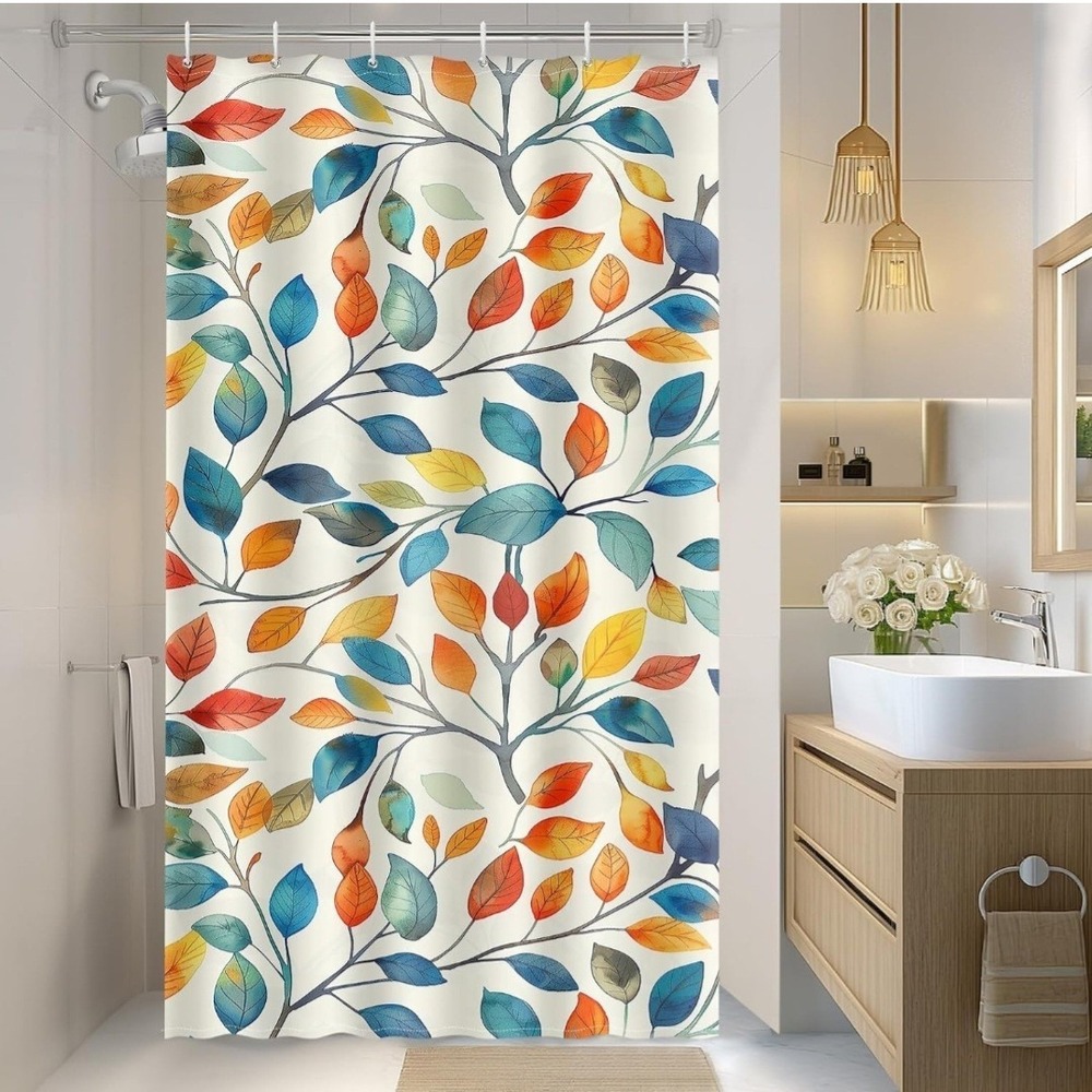 Gibelle Small Stall Shower Colorful Leaves
